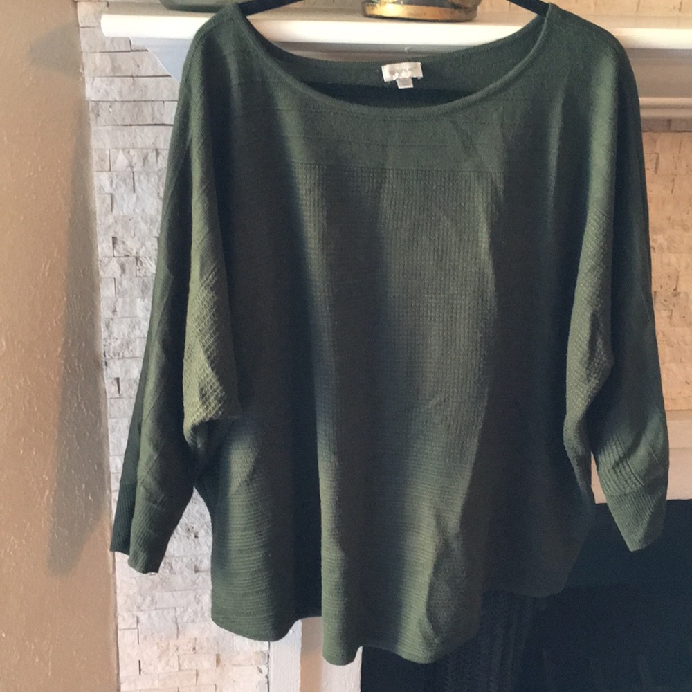 Avenue Dolman Textured Pullover Sweater
